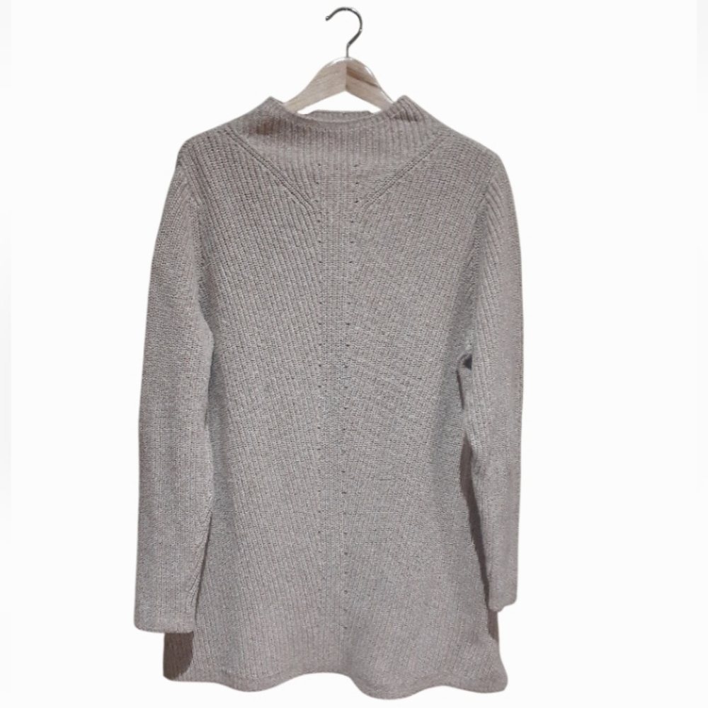 L.L. Bean Mockneck Tunic Shaker-Stitch Sweater Size XL (Reg)